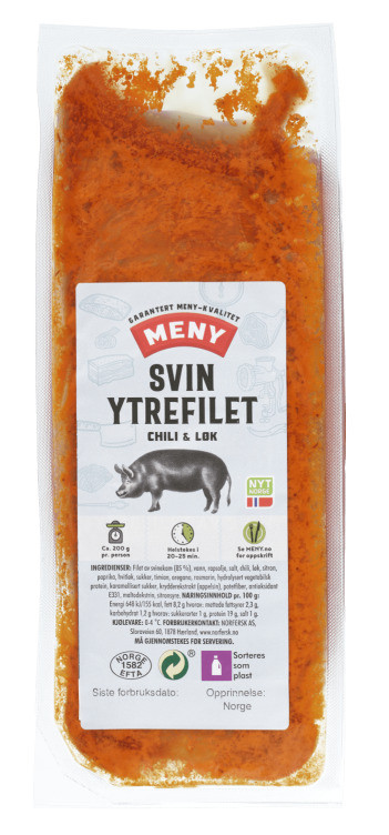 Svin Ytrefilet Chili&Løk Ca500g Meny