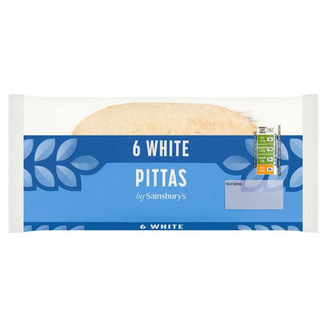 Sainsbury's White Pittas x6