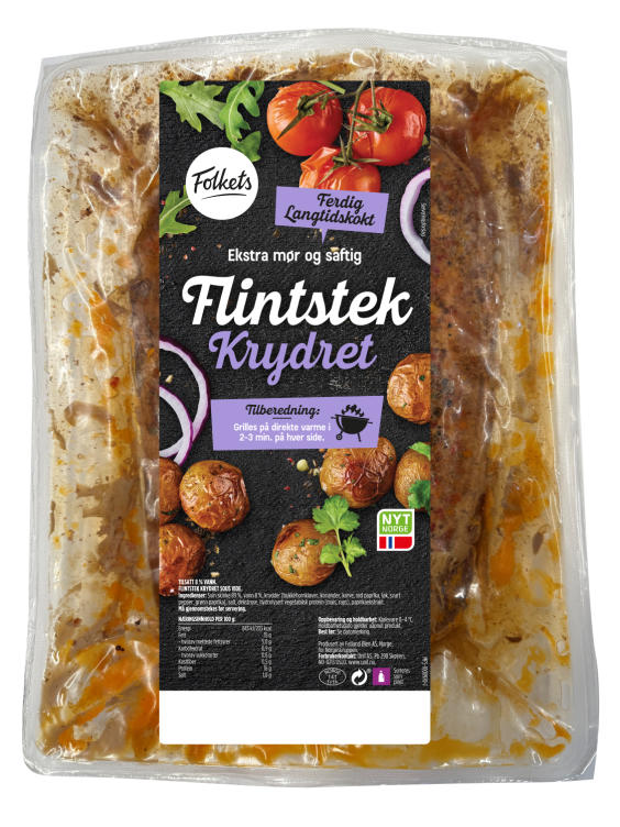 Svin Flintstek Krydret Sous Vide Ca1kg Folkets
