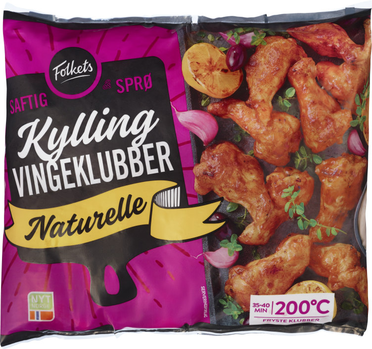 Kylling V.klubber Naturell Ca1,2kg Folkets