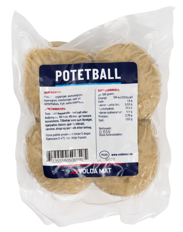 Potetball m/Flesk 4pk Ca660g Vakumpk Volda
