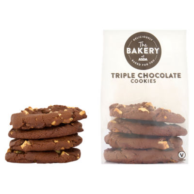 The BAKERY at ASDA 4 Triple Chocolate Cookies