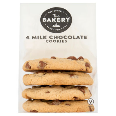 The BAKERY at ASDA Milk Chocolate Cookies 4pk