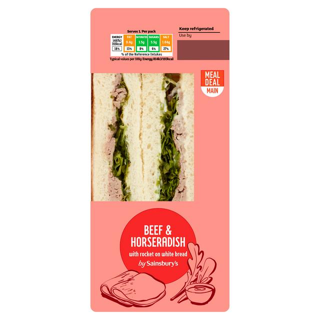 Sainsbury's Beef, Horseradish Mayonnaise Sandwich
