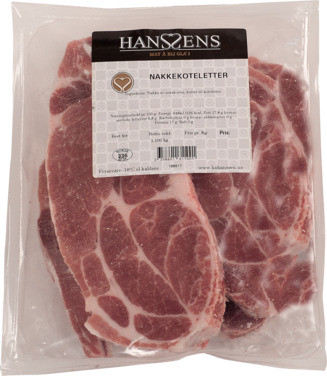 Nakkekoteletter Ca.1kg Frys Hanssens