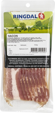 Bacon u/Svor Oppskjert Ringdal