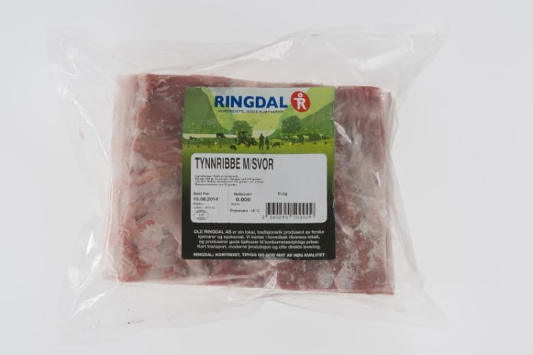 Svin Tynribbe m/Svor Ca1kg Ringdal