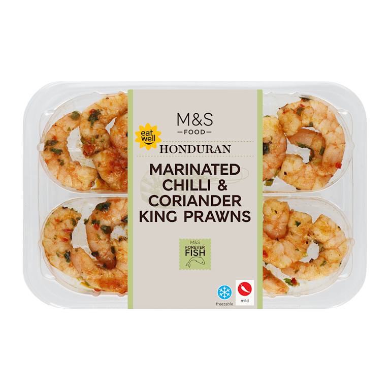 M&S Chilli and Coriander Honduran Prawns