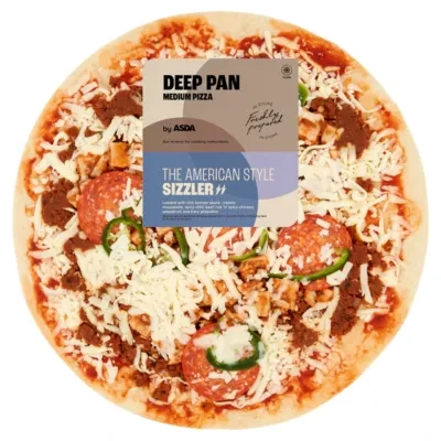 ASDA The American Style Sizzler Medium Deep Pizza 429g