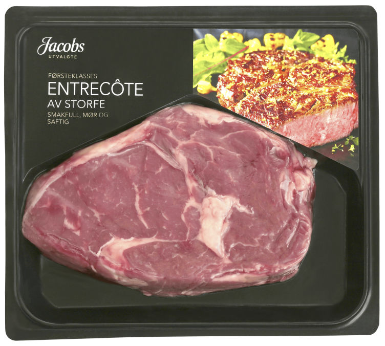 Storfe Entrecote Ca275g Jacobs Utvalgte