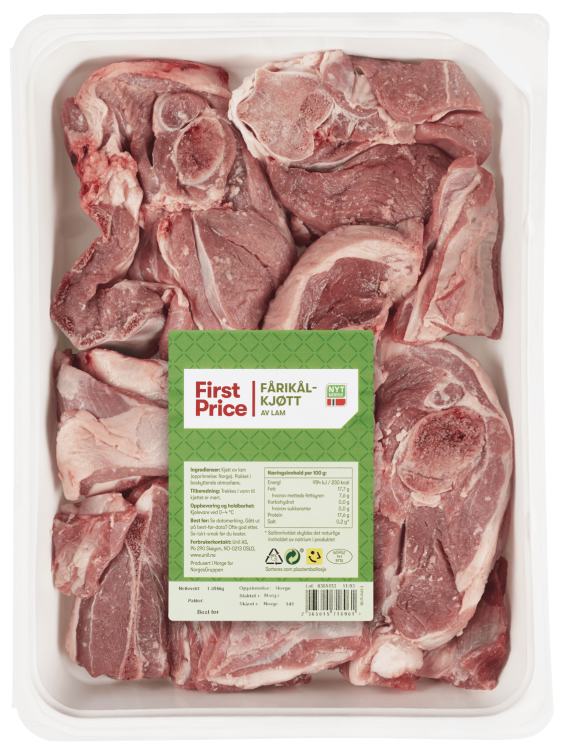 Lam Fårikålkjøtt Ca1,8kg First Price