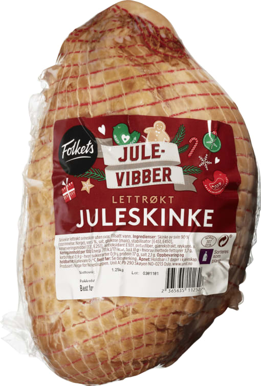 Juleskinke Lettrøkt Ca1kg Folkets