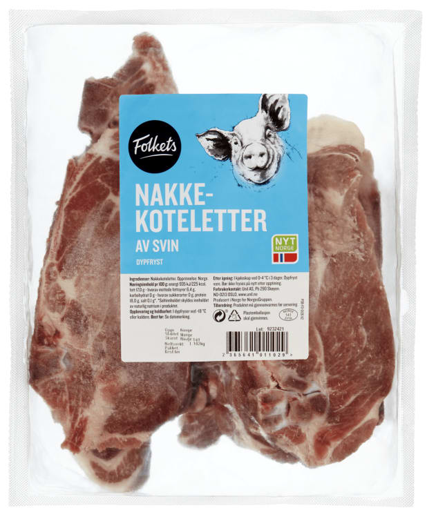 Svin Nakkekotelett Ca1kg Folkets