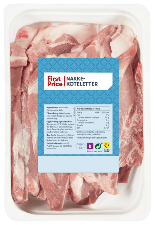 Svin Nakkekotelett Ca1kg First Price