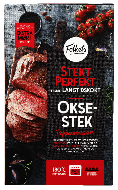 Oksestek m/Pepper Ca1,3kg Stekt Perfekt