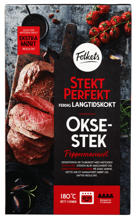 Oksestek m/pepper Ca1,3kg Stekt Perfekt