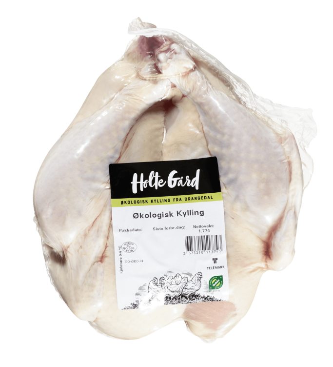 Kylling hel Rå Økologisk Ca2,2kg Holte
