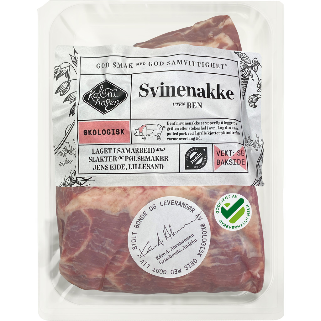 Svin, nakkefilet Økologisk 700-1000g Kolonihagen