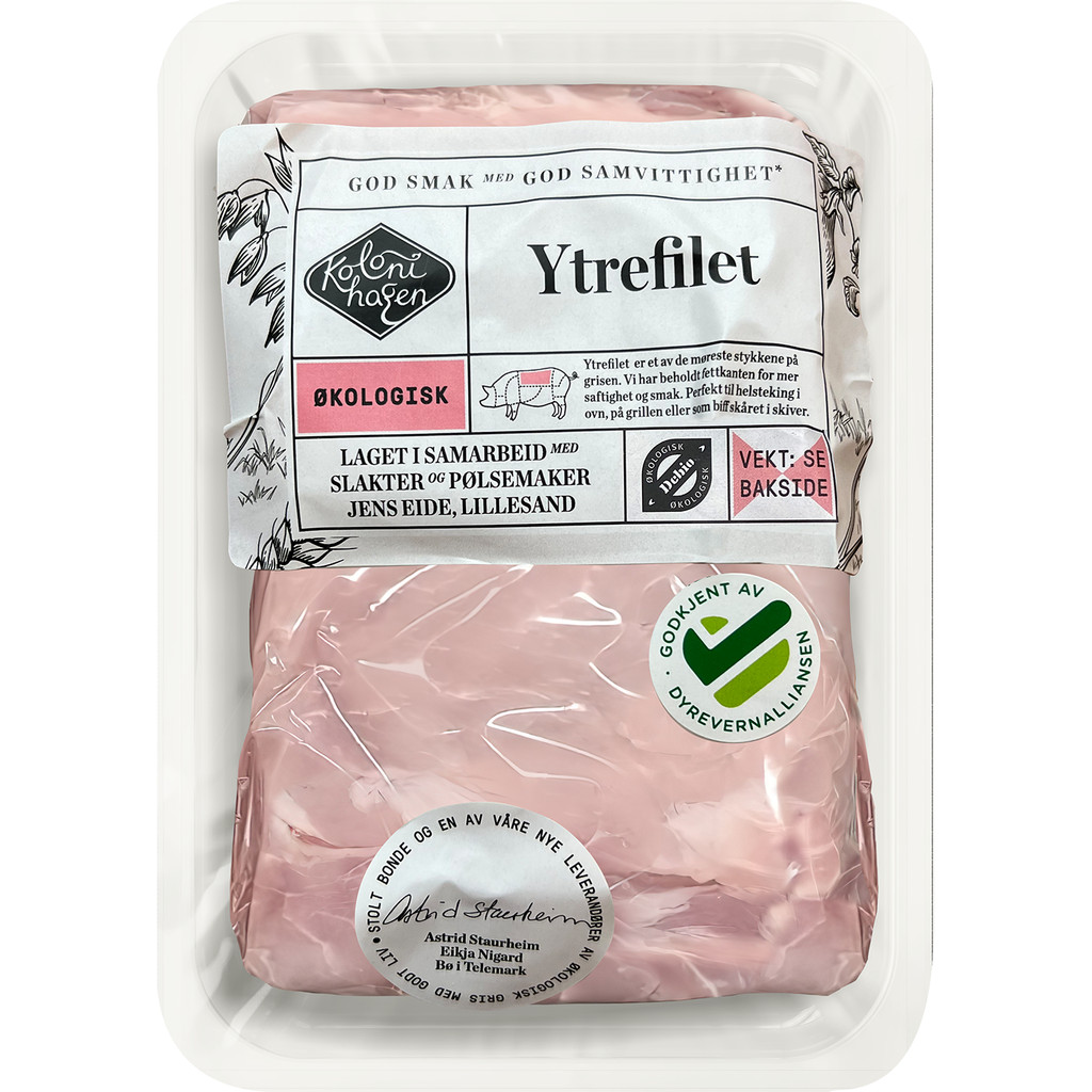 Svin, ytrefilet Økologisk 700-1000g Kolonihagen