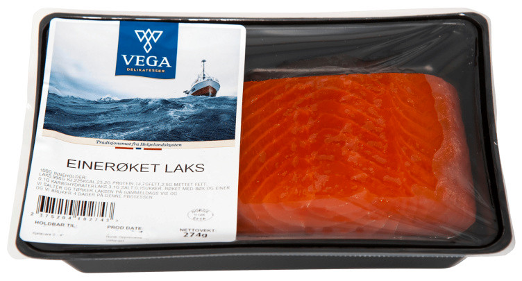 Einerrøket Laks stk Vak
