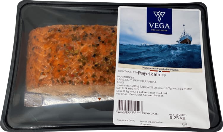 Paprikalaks Varmrøkt Ca1,2kg Vega
