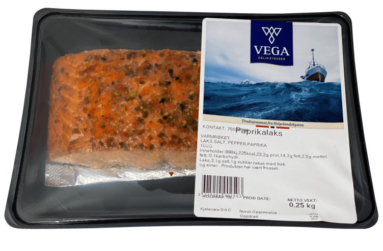 Paprikalaks Varmrøkt Ca1,2kg Vega