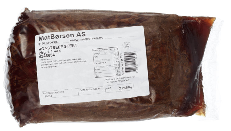 Roastbiff Stekt hel 2kg