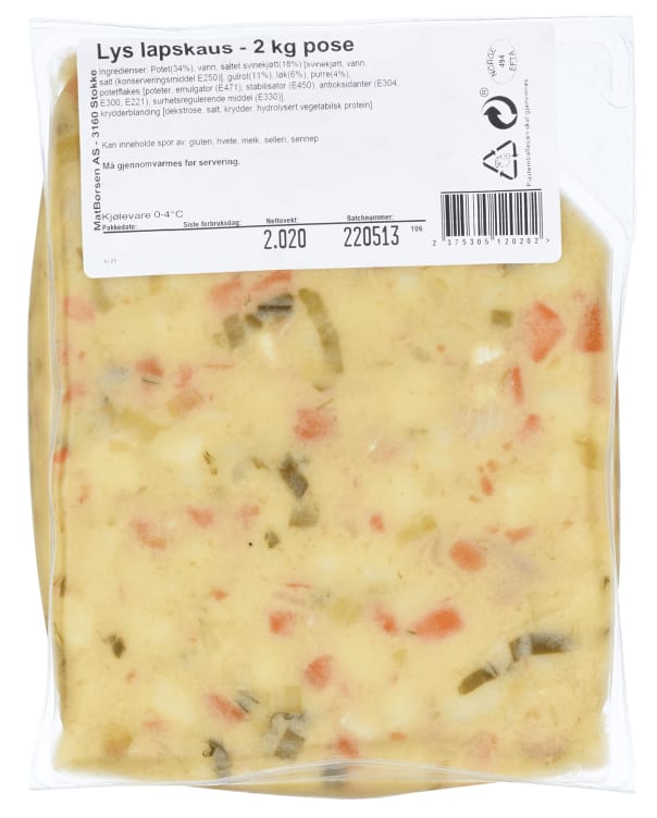 Lapskaus Lys Ca2kg Matbørsen