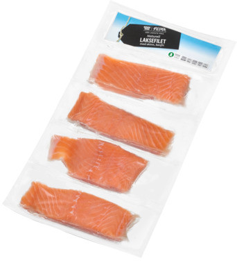 Laks i Lenke Naturell m/Skinn 4x125g Prima
