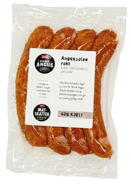 Anguspølse med Cheddar Prima Idsøe as