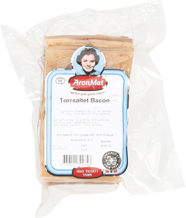 Tørrsaltet Bacon Ca250g Aron Mat