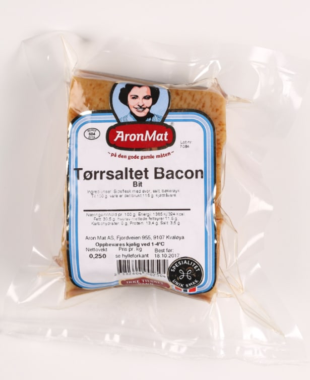 Tørrsaltet Bacon Ca250g Aron Mat