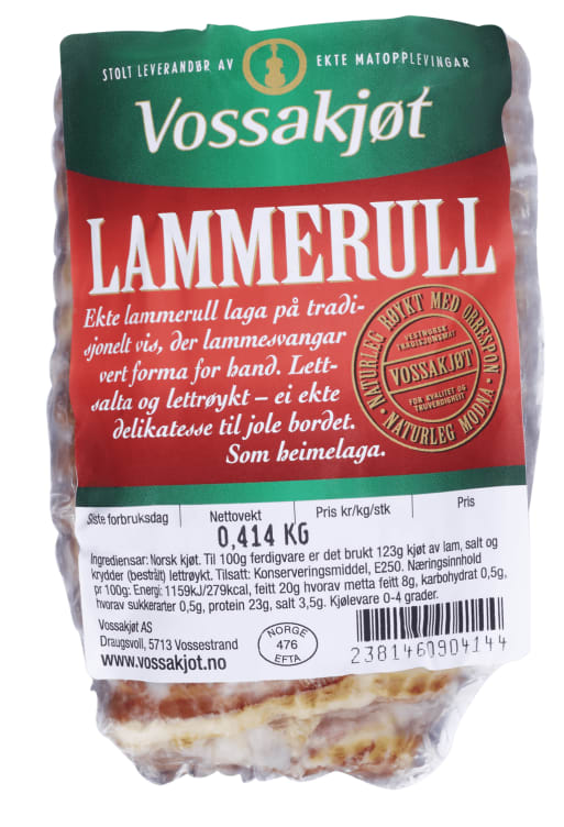 Lammerull Kokt i Bit Ca400g Vossakjøt