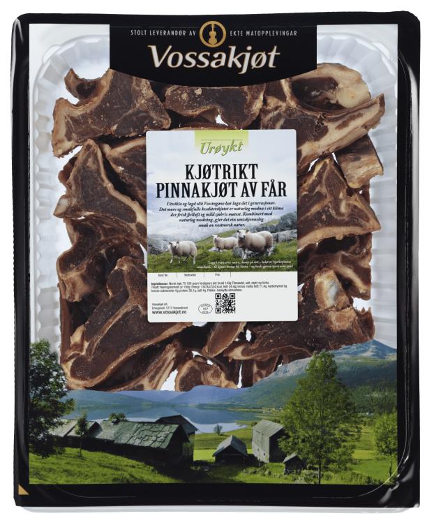 Pinnakjøt Av Får Urøykt ca 1,8kg Vossakjøt
