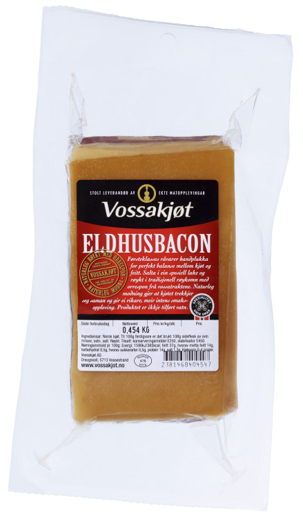 Eldhusbacon i stykk Ca400g Vossakjøt