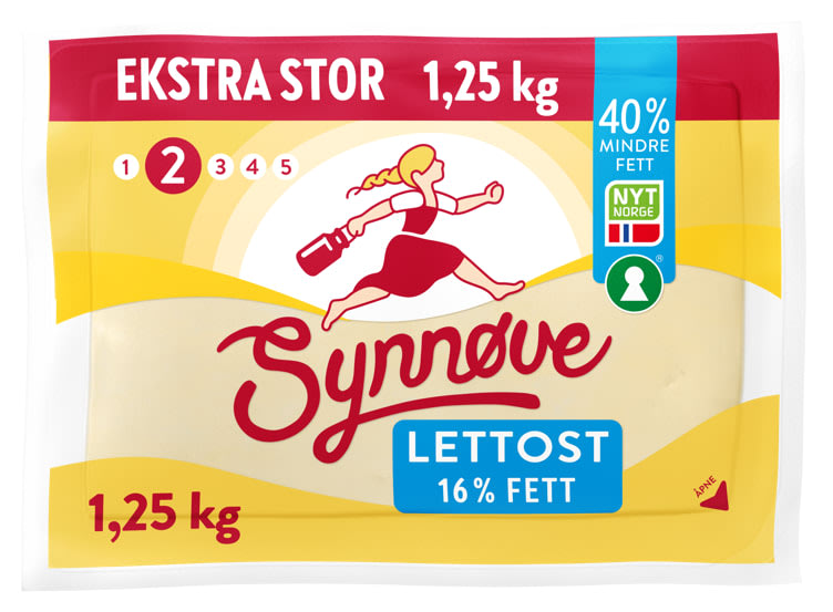 Gulost Lett 16% Ca1,25kg Synnøve