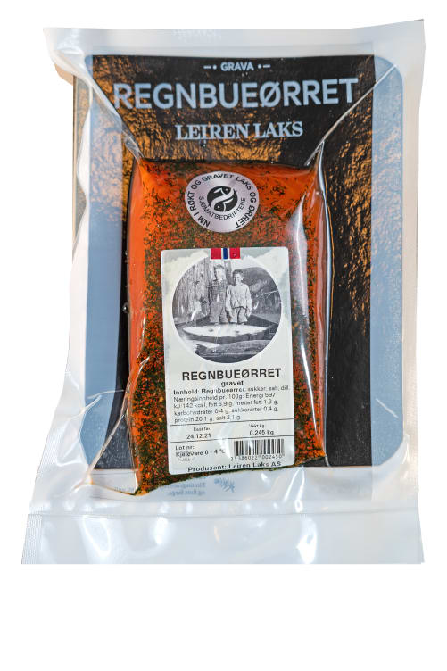 Regnbueørret Gravet Ca300g Leiren Laks