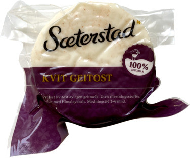 Kvit Vellagret Geitost 100% Geitmelk