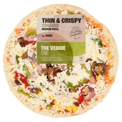 ASDA The Veggie One Medium Thin & Crispy Pizza 424g