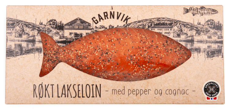 Laks Loin m/Pepper&Cognac Ca340g Garnviks