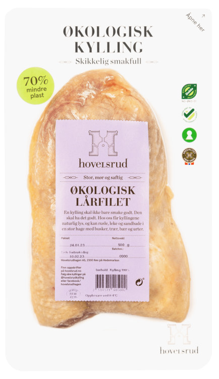 Lårfilet Økologisk Ca390g Hovelsrud