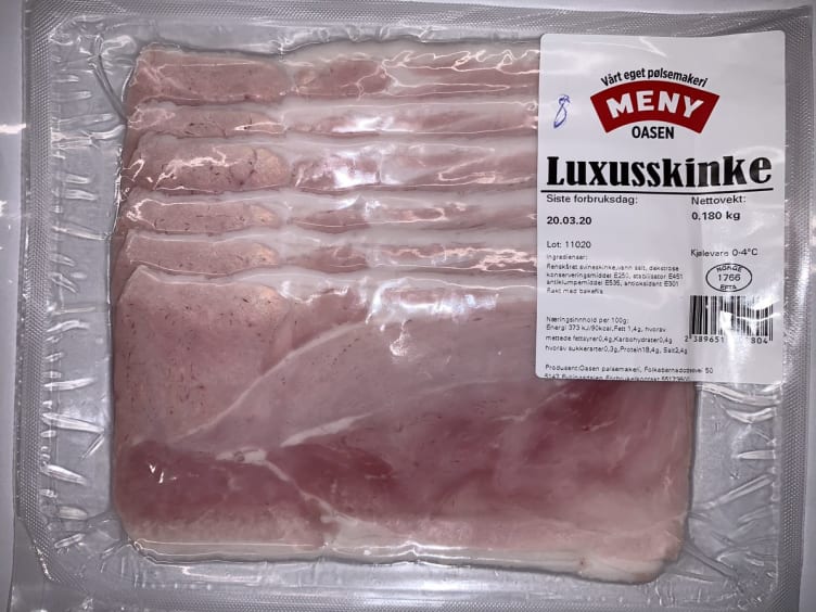 Luxusskinke Ca200g Meny Oasen Pølsemakeri