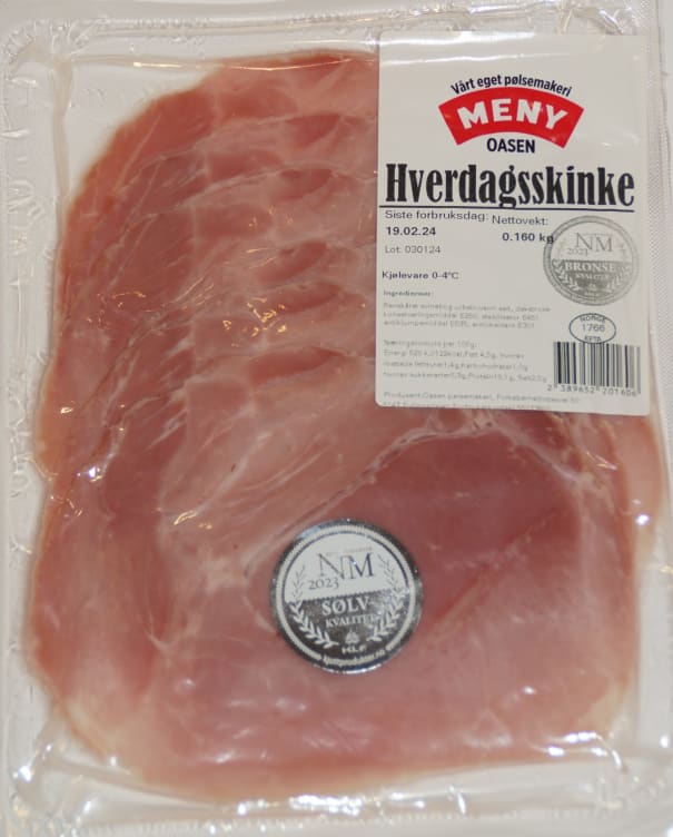 Hverdagsskinke Ca200g Meny Oasen Pølsemakeri