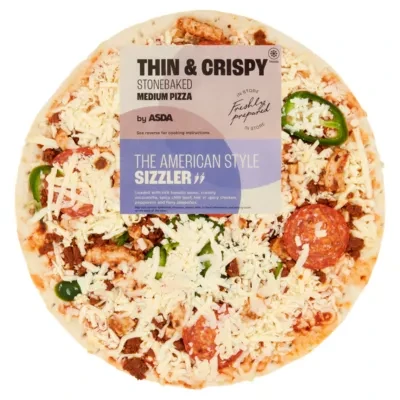 ASDA The American Style Sizzler Medium Thin & Crispy Pizza 384g