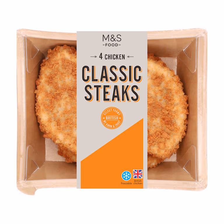 M&S 4 Breaded Chicken Breast Steaks