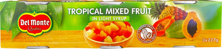 Mixed Fruit Tropical 3x220g Del Monte