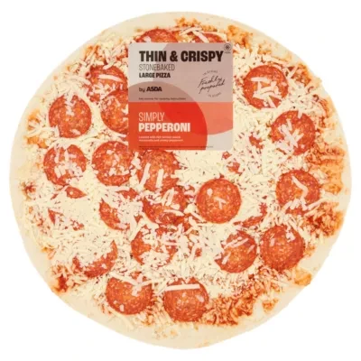 ASDA Simply Pepperoni Large Thin & Crispy Pizza 619g