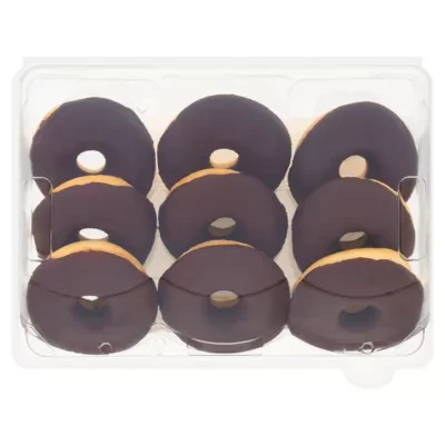ASDA Mini Ring Donuts Choc 9 Pk
