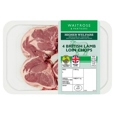 Waitrose 4 British Lamb Loin Chops