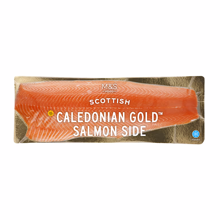 M&S Scottish Caledonian Gold Salmon Side